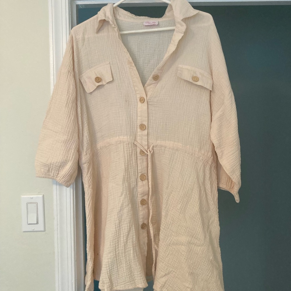 Button down soft dress